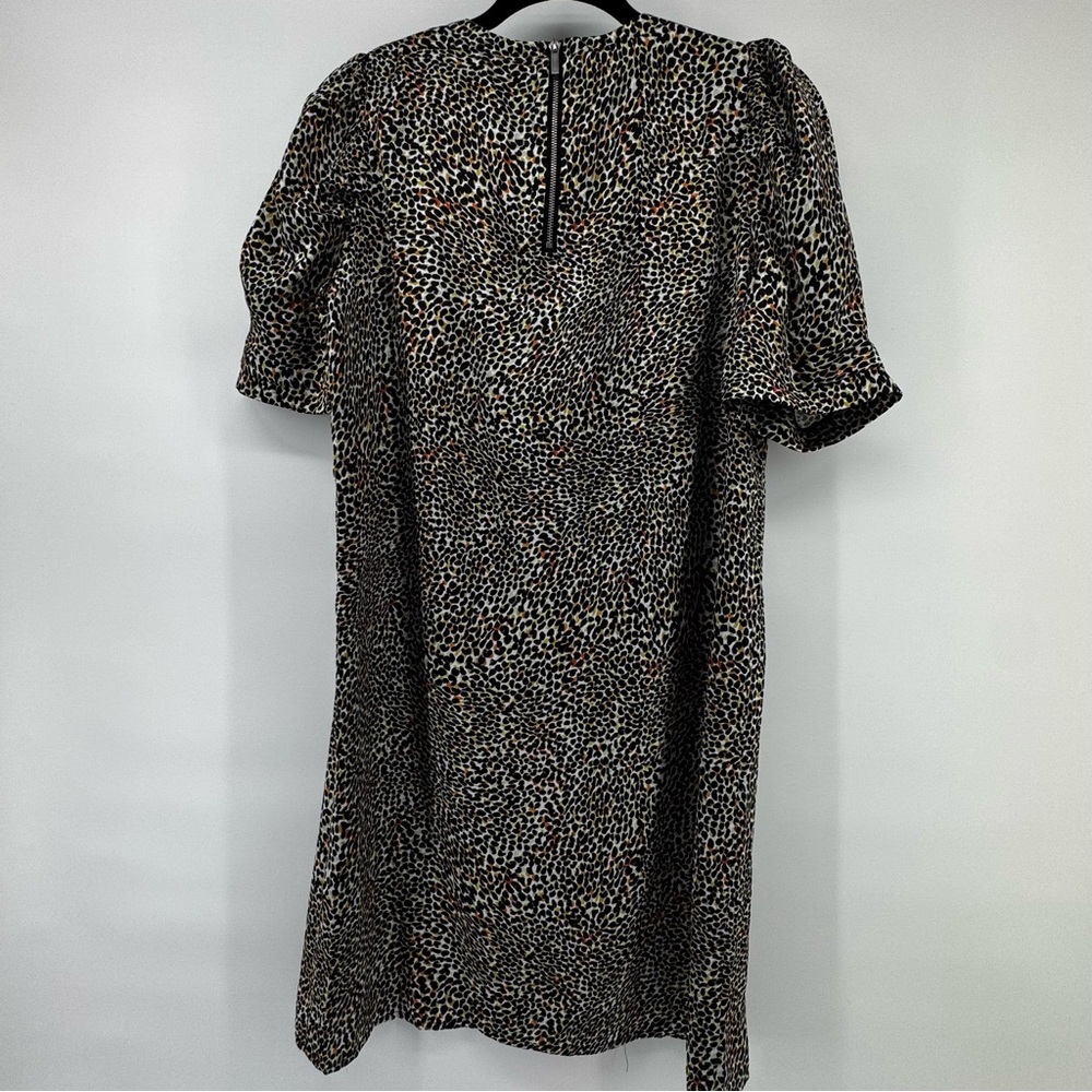 Molly Bracken chic Animal Print Mini shift Dress puff sleeves Sz S NWOT - Picture 6 of 10